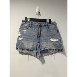 Hollister High Rise Shorts Womens 29" Curvy Mom Cut Offs 100% Cotton Travel